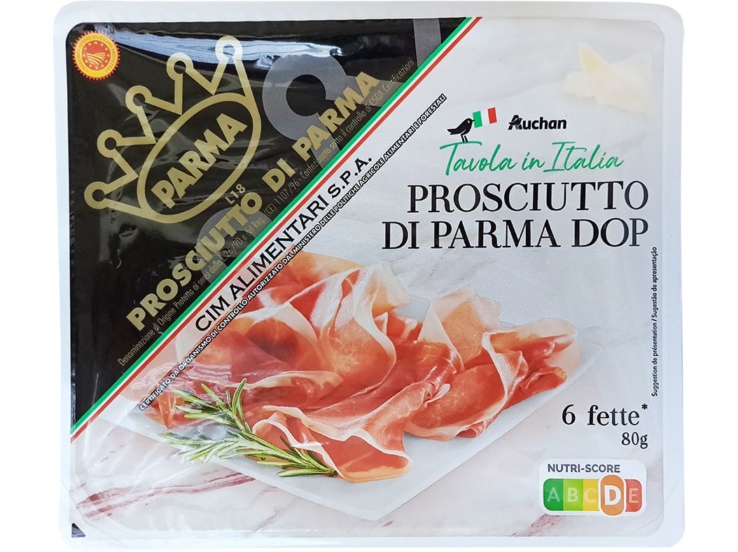 PRESUNTO DE PARMA AUCHAN DOP FATIAS 80G
