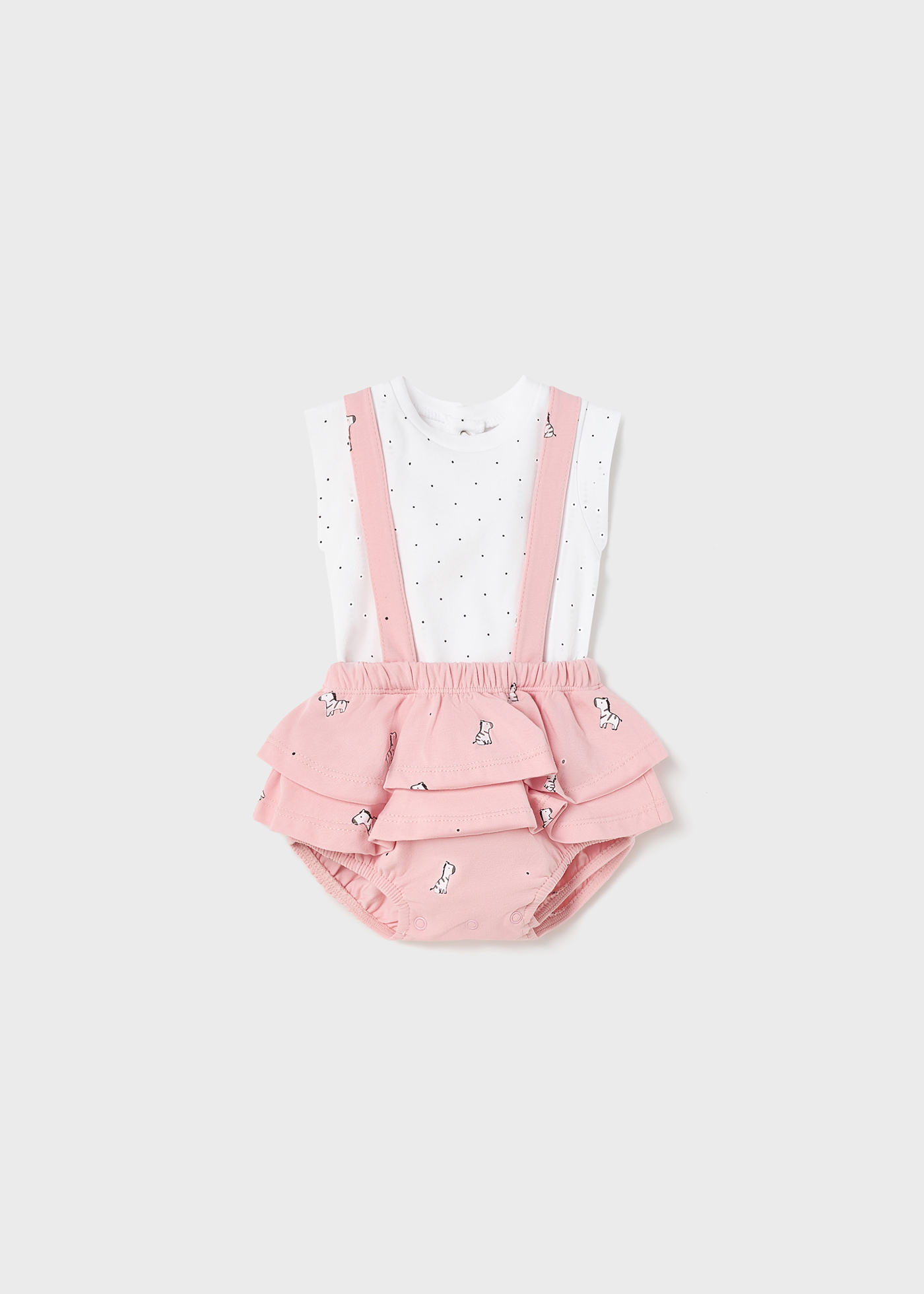 Conjunto de 2 peças em algodão sustentável para recém-nascidos.