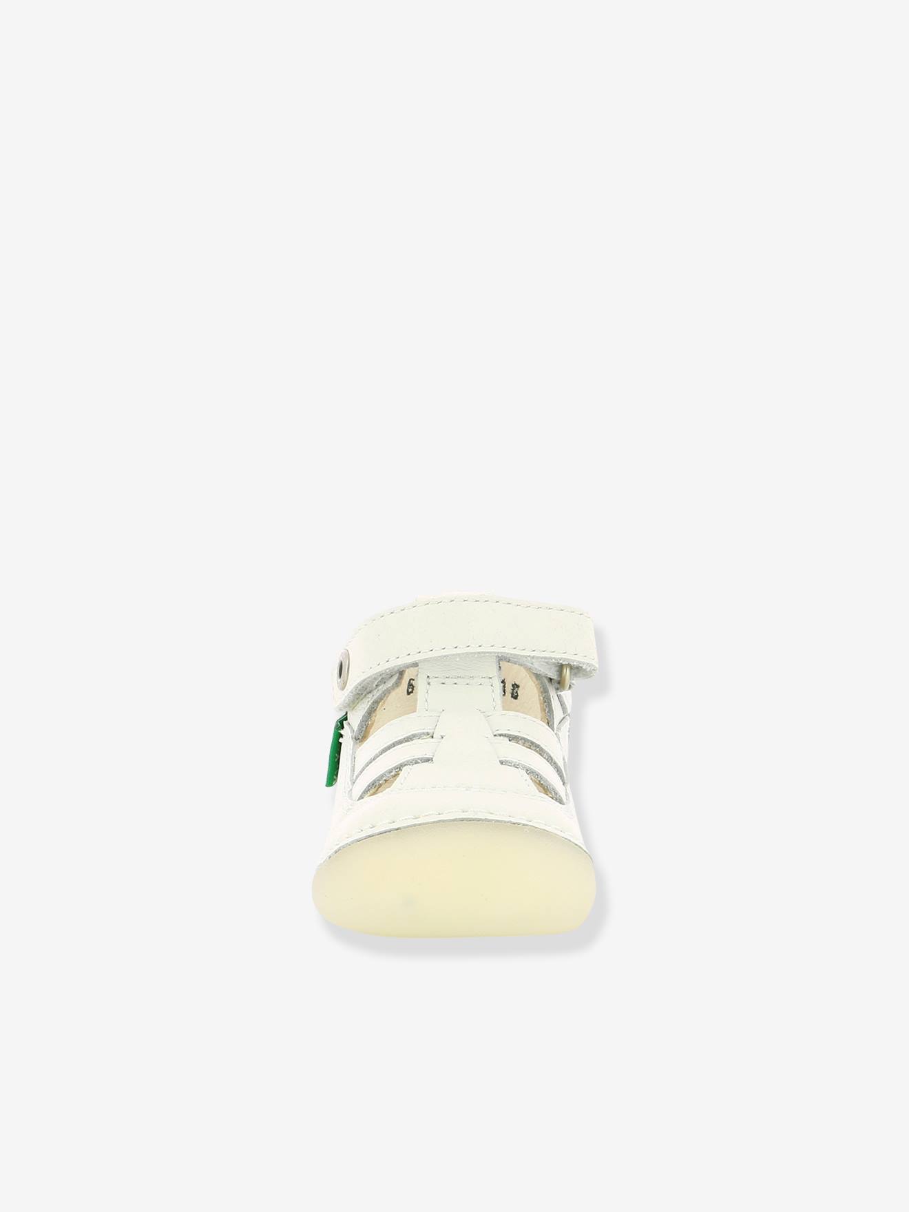 Sandálias de couro para bebê Sushy Original Softers KICKERS®, azul escuro liso