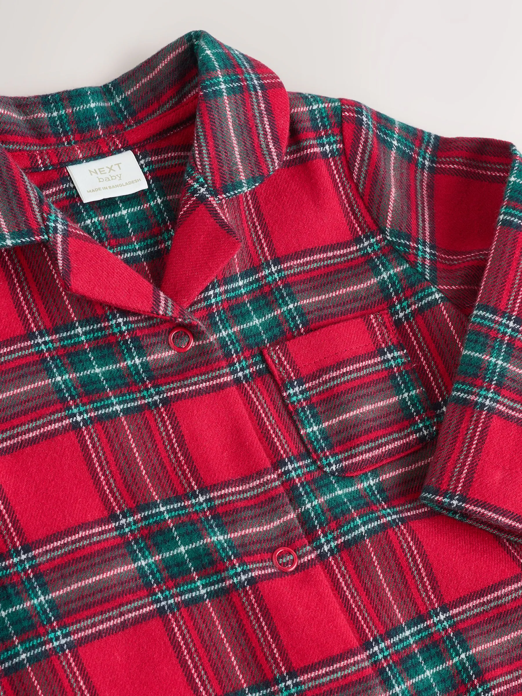 Rood met Schotse ruit - Matching Family - Kerstpyjama voor baby's (0mnd -3jr)