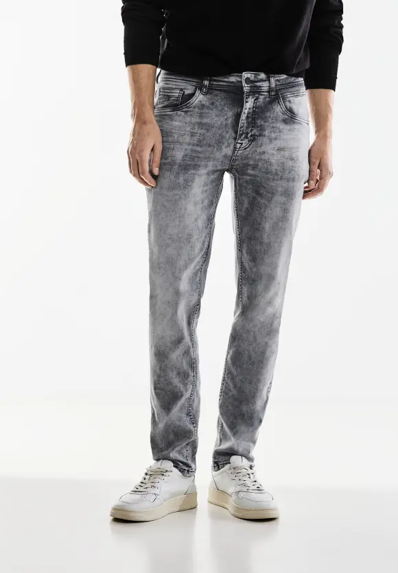 Skinny Fit Jeans - light grey random wash
