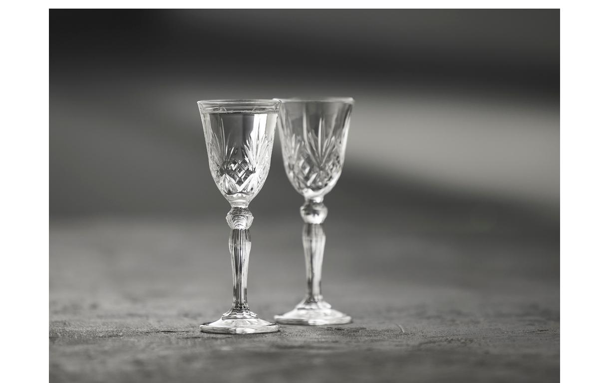 Brandyglas Aquavit Melodia 4 Stück, 5 clSchnapsgläser aus ultraklarem Kristallglas