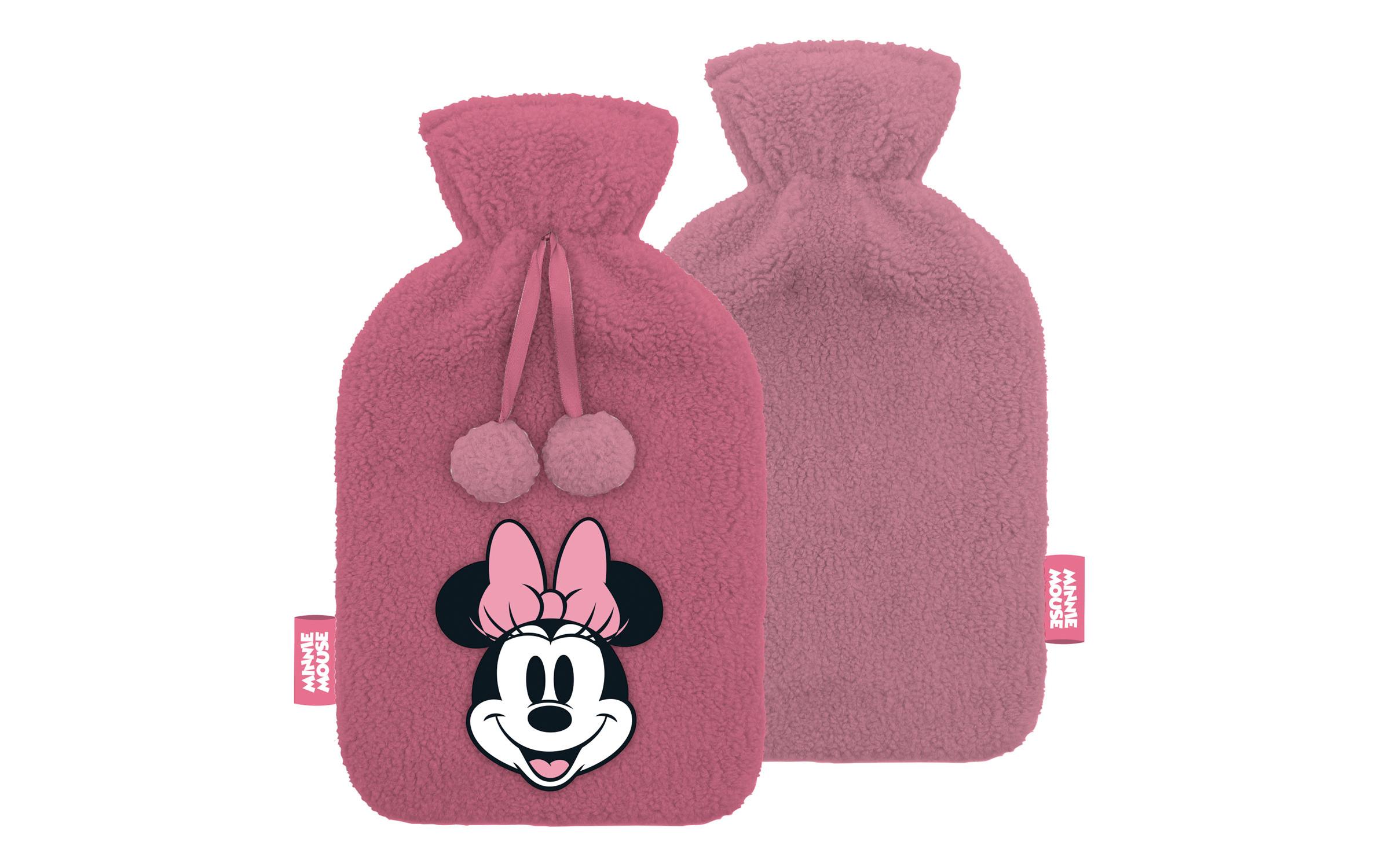 Bettflasche Disney: Minnie gestickt AltrosaWärmflasche mit besticktem Plüschbezug
