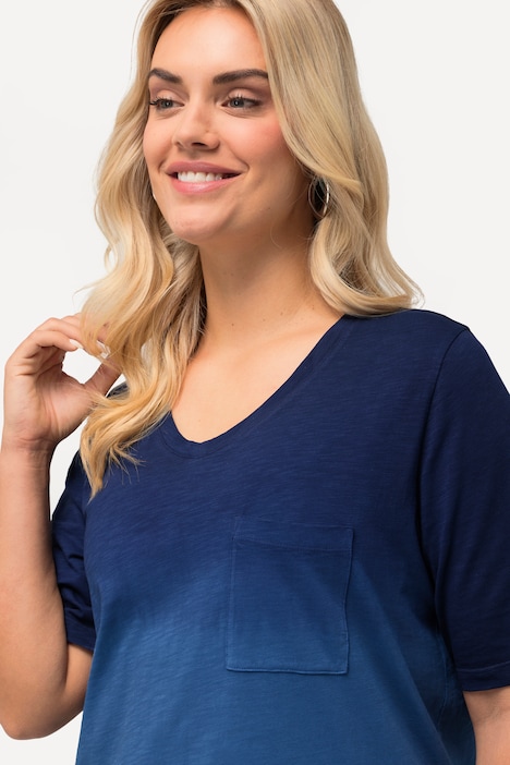 T-Shirt, Farbverlauf, Classic, Rundhals, Halbarm