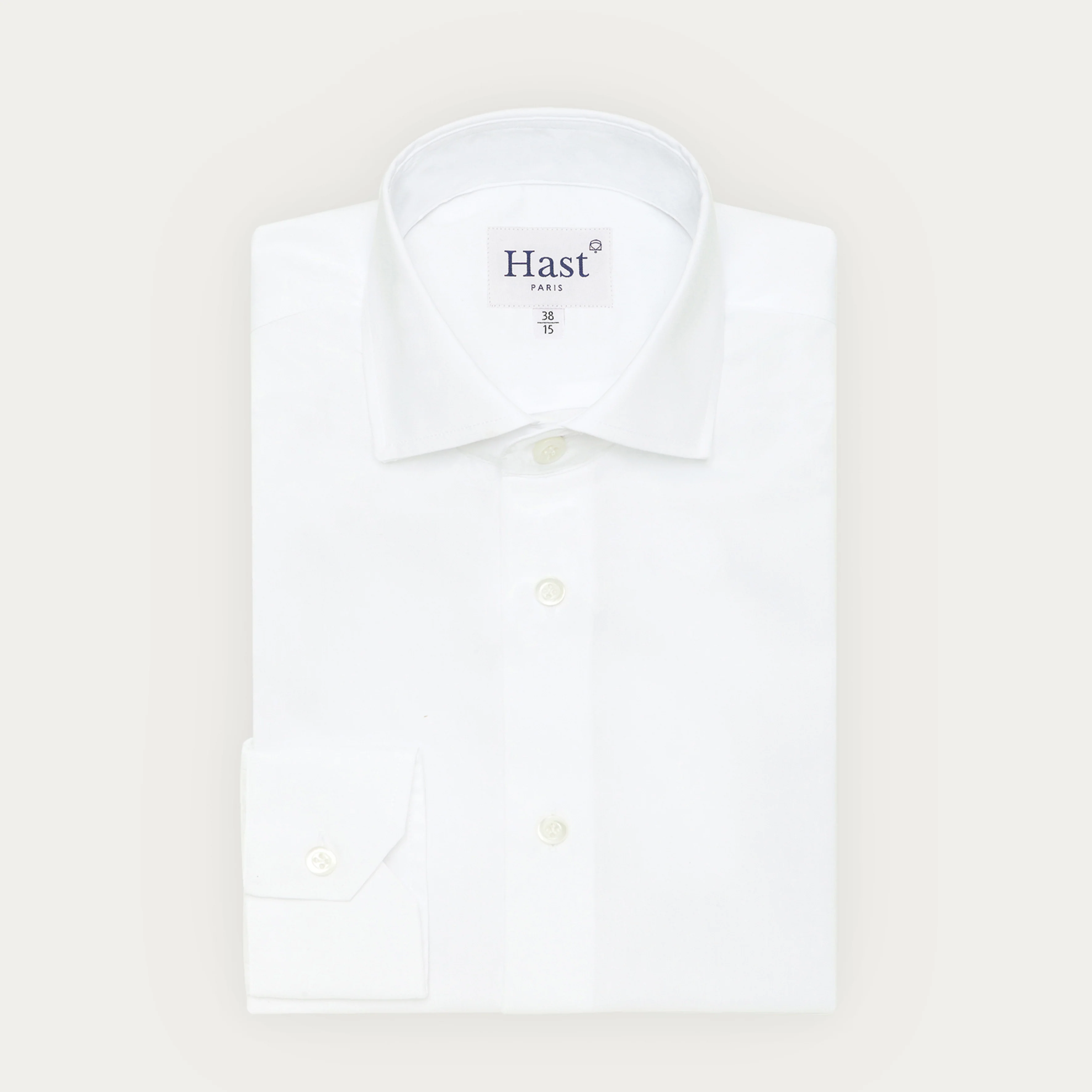 Premium white double-twisted pinpoint shirt