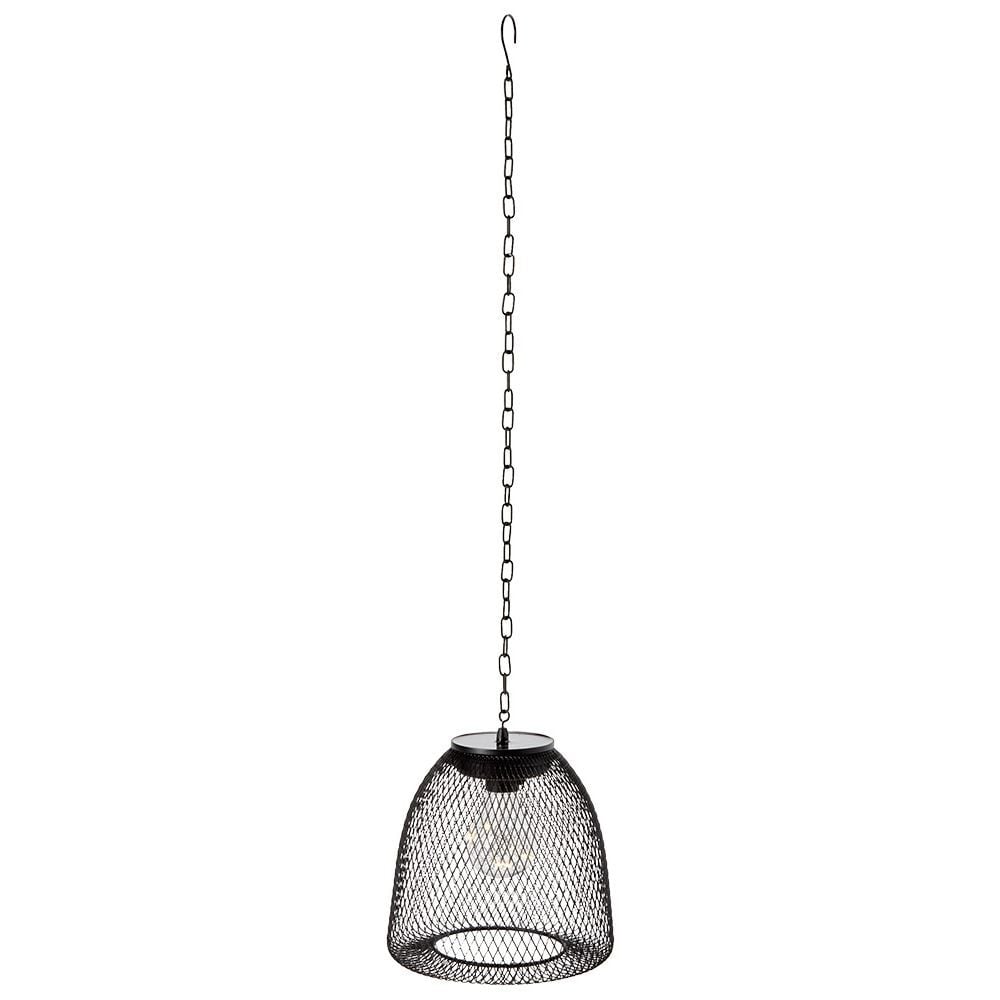 Lanterne solaire métal grillagé noir