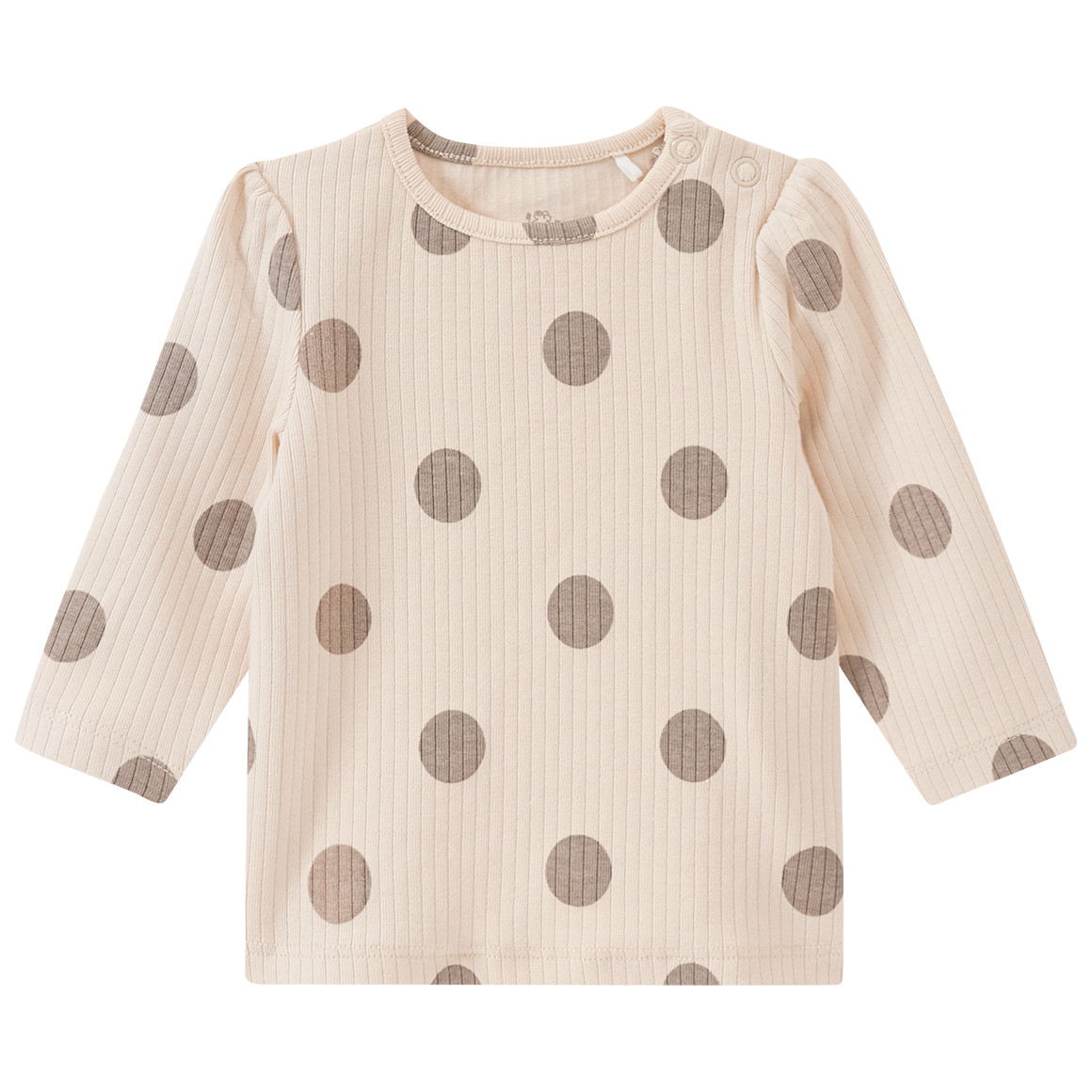 Topomini 2 Newborn Langarmshirts im Set beige / weiss