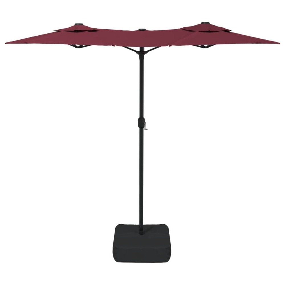 Parasol à double tête rouge bordeaux 316x240 cm