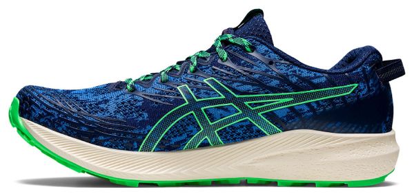 Chaussures Running Asics Fuji Lite 3 Bleu Vert