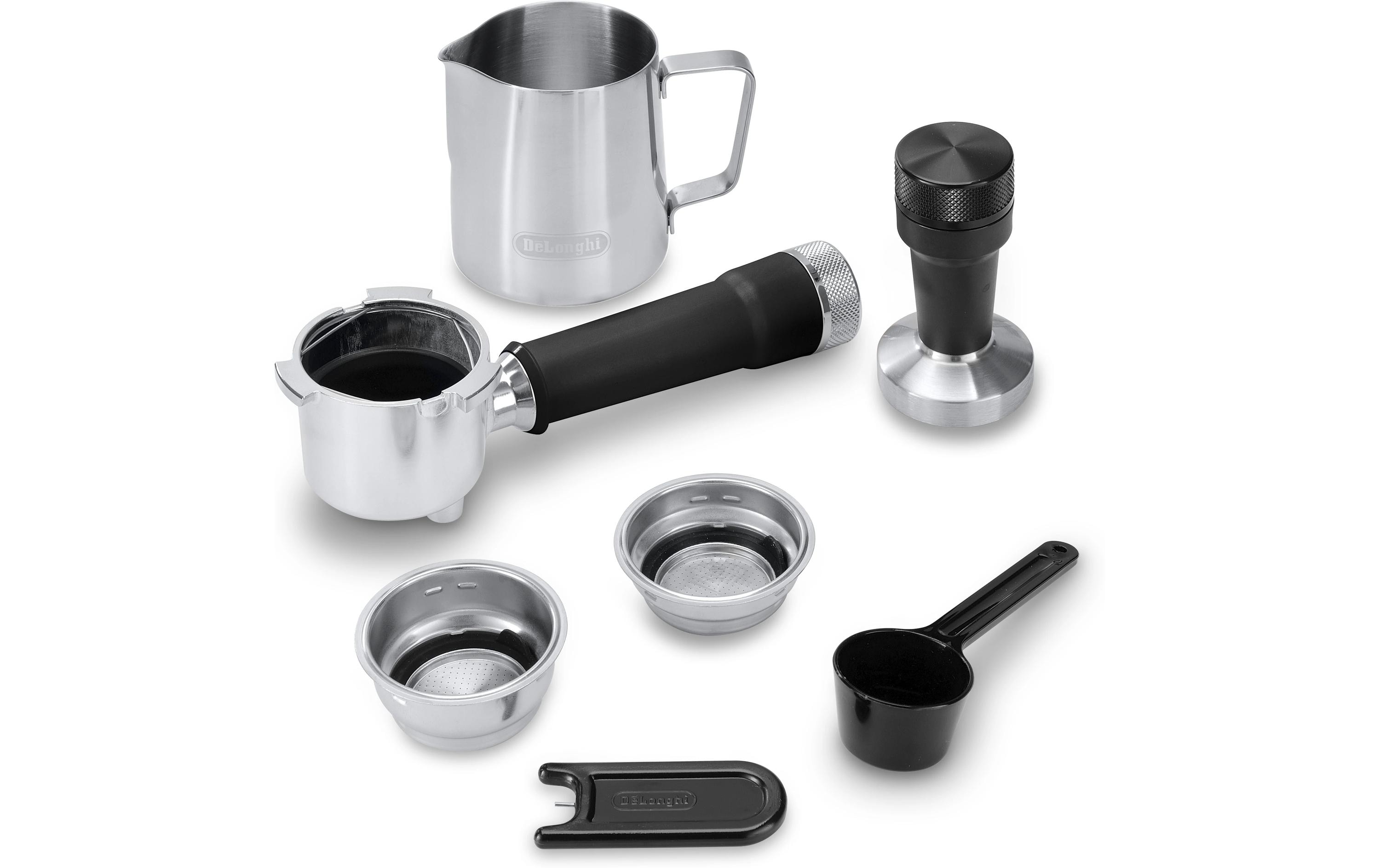 Siebträgermaschine Dedica Duo EC890.M Silber<br>Kultige Dedica mit Cold Brew