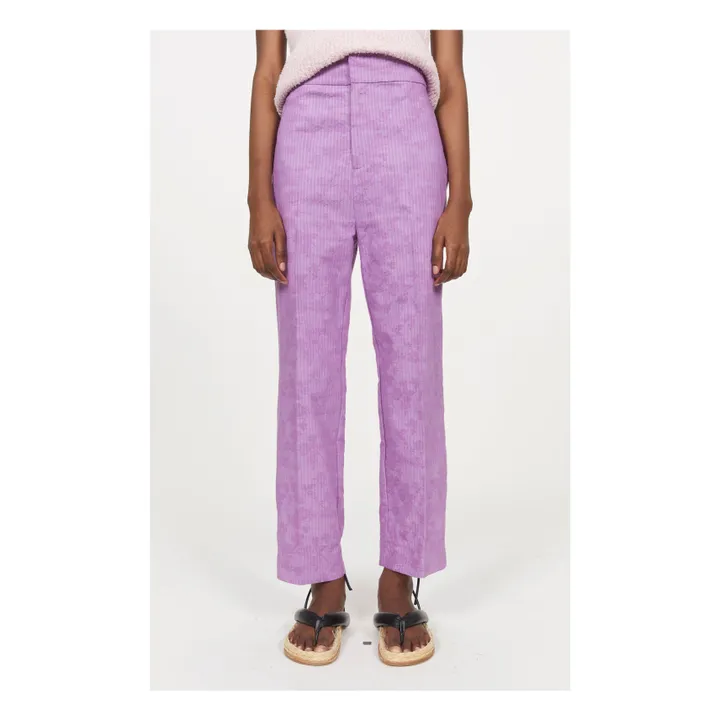 Rodebjer Pantalon Droit Miso  | Pourpre