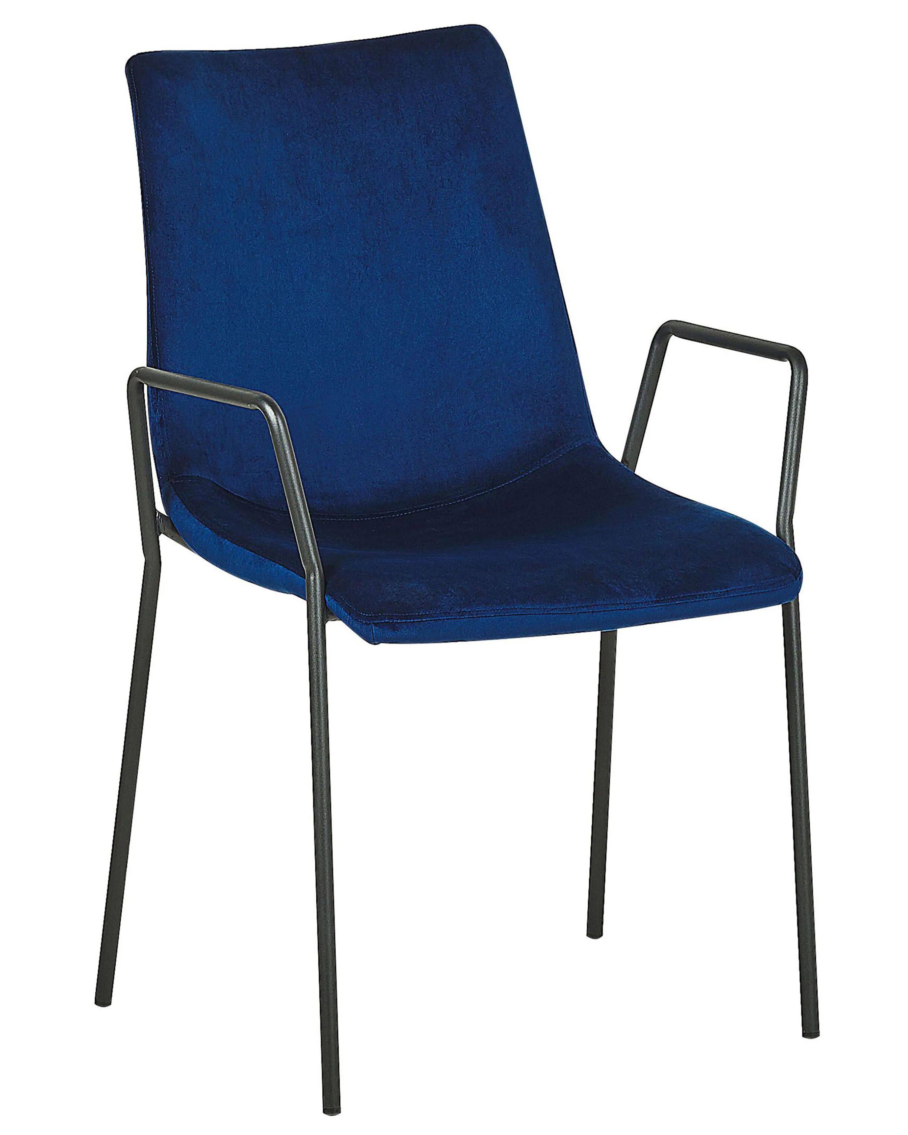 Set van 2 eetkamerstoelen JEFFERSON Fluweel Donkerblauw