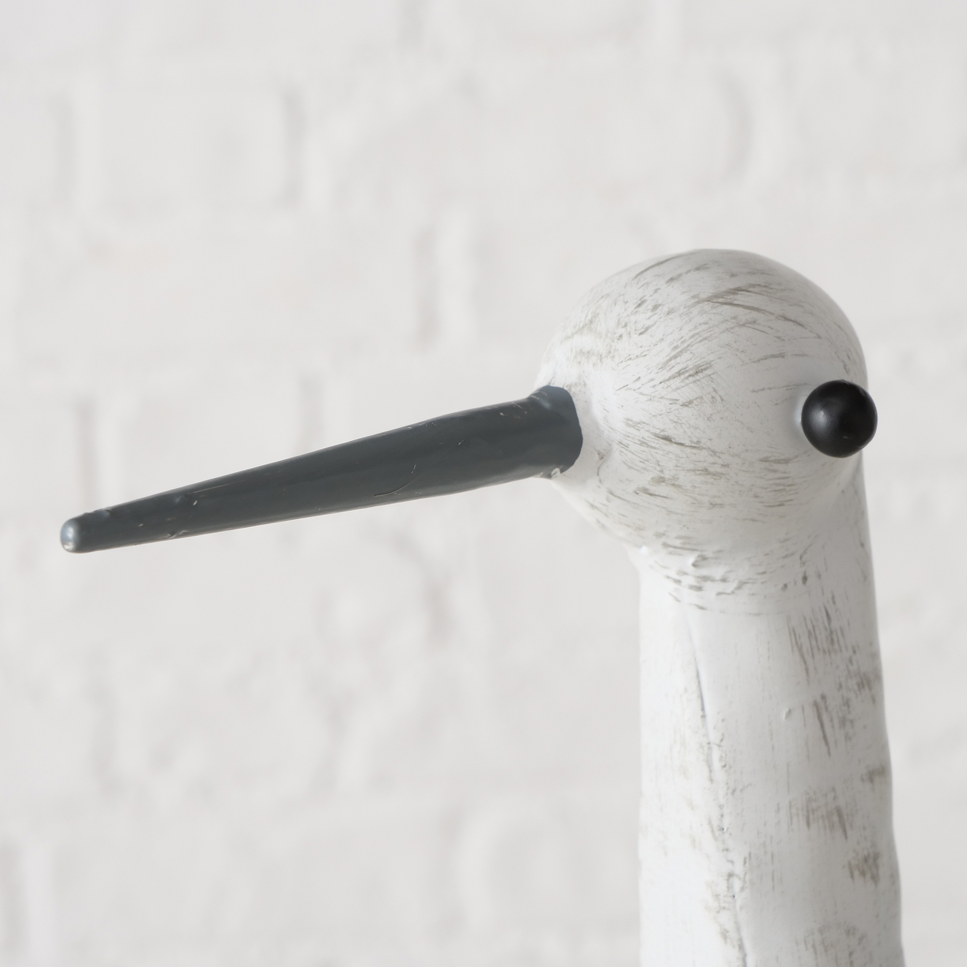 Metallfigur Vogel - weiß-graublau - 55 cm