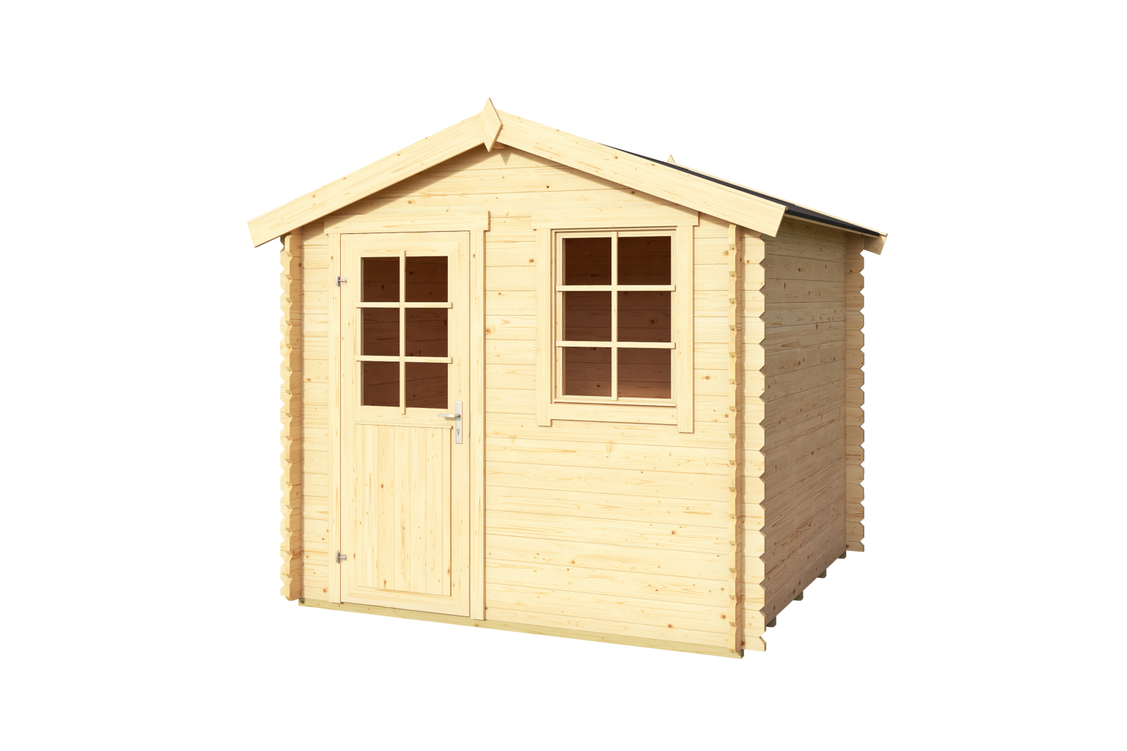 Gartenhaus WELS 2 - Fichte massiv - naturbelassen - 230x230 cm