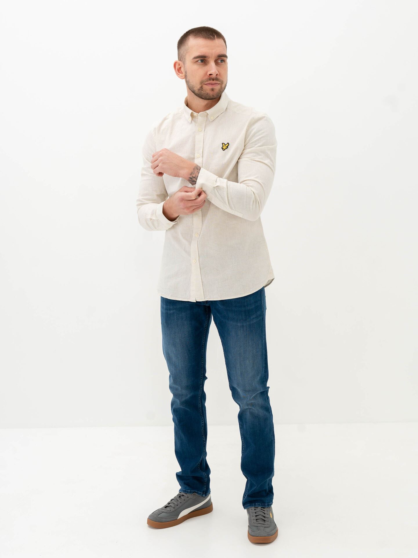 Linen Blend Oxford Shirt