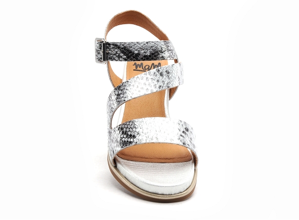 Mamzelle nu pieds talons femme noala argent
