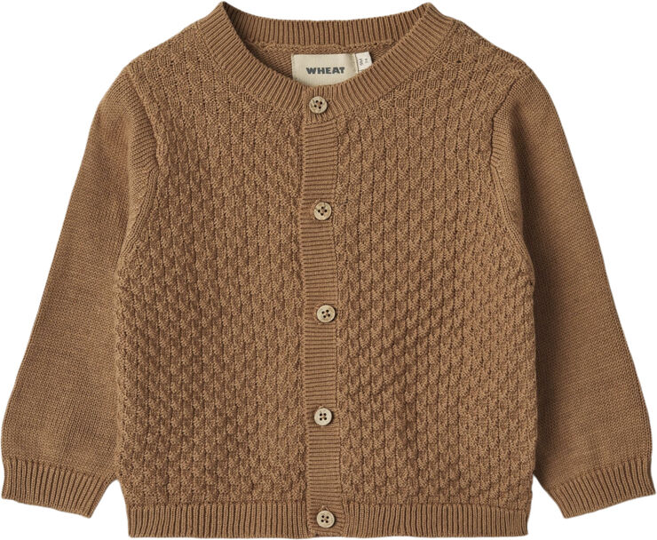 Wheat Strik Cardigan Bjørn Caramel