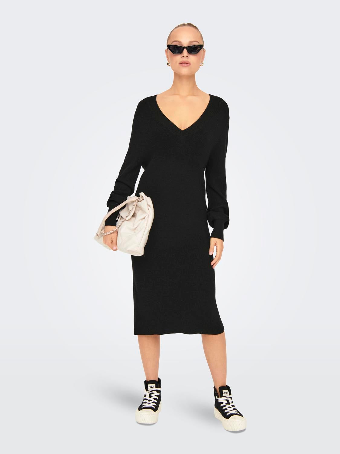 ONLKATIA Midikleid Black