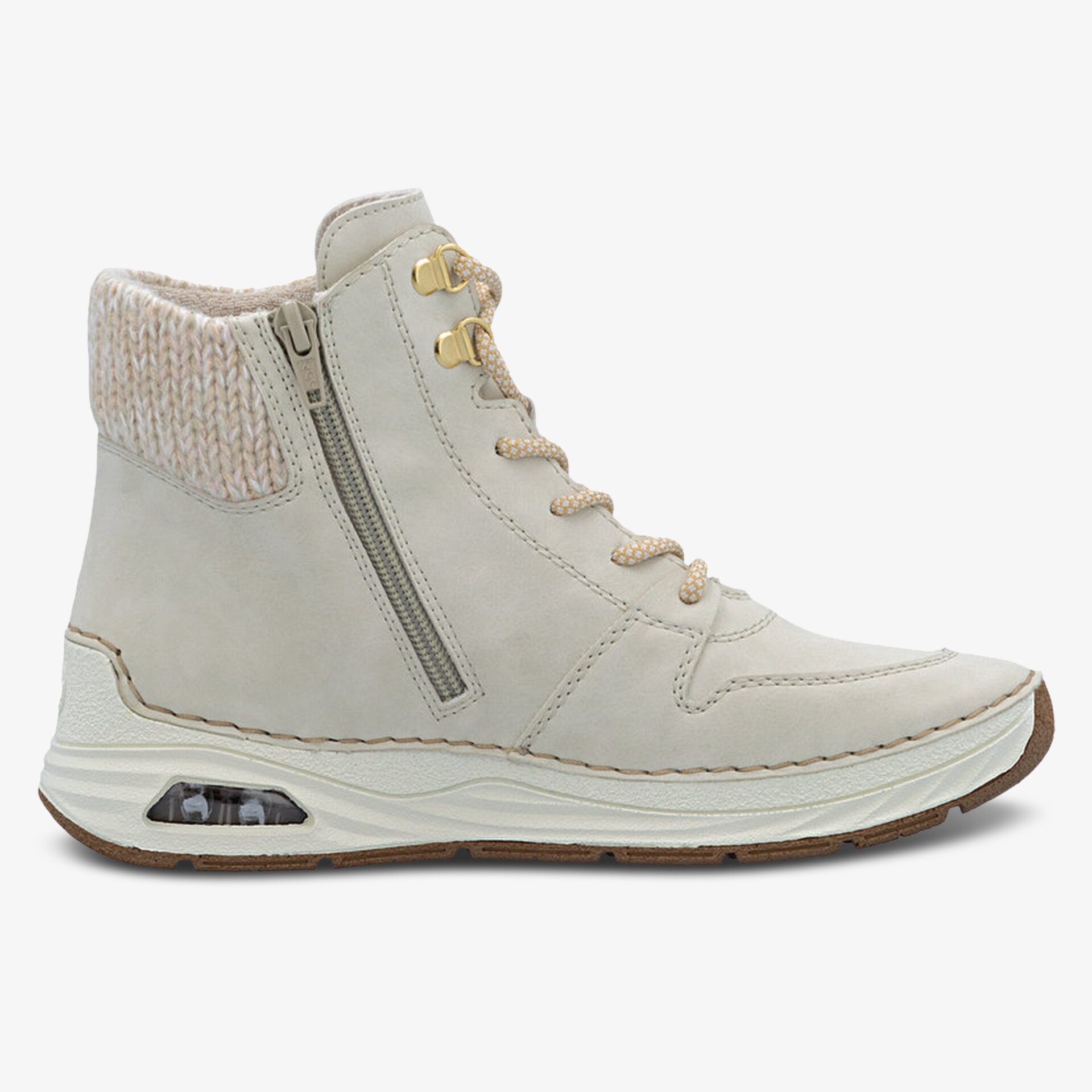 rieker Damen Schnürstiefeletten beige