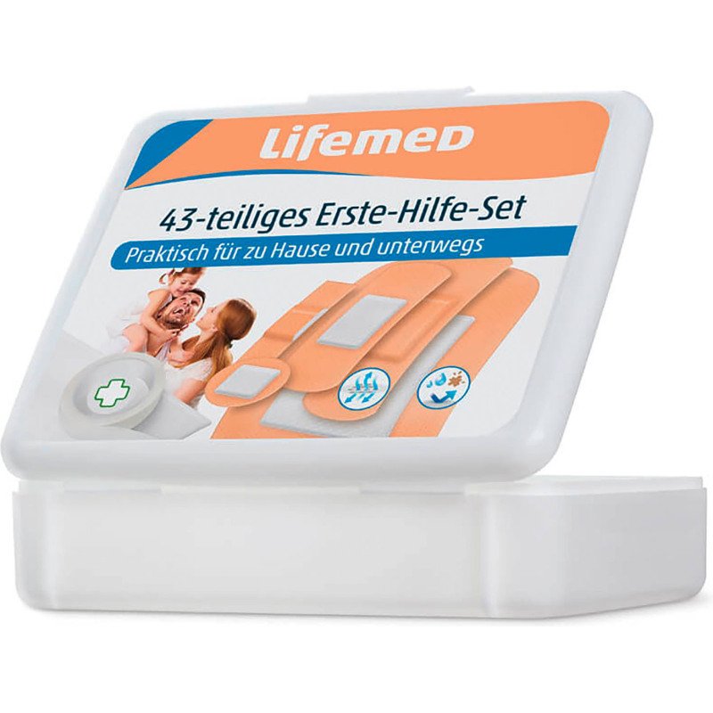 Kit de pansements de premiers secours Lifemed, 43 pièces