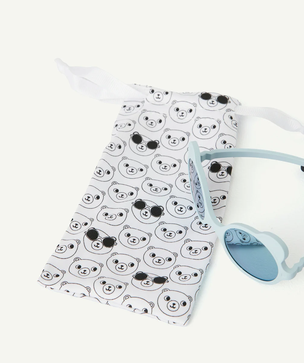 KIETLALUNETTES DE SOLEIL OURSON BLEUES ET SOUPLES 0-12 MOIS