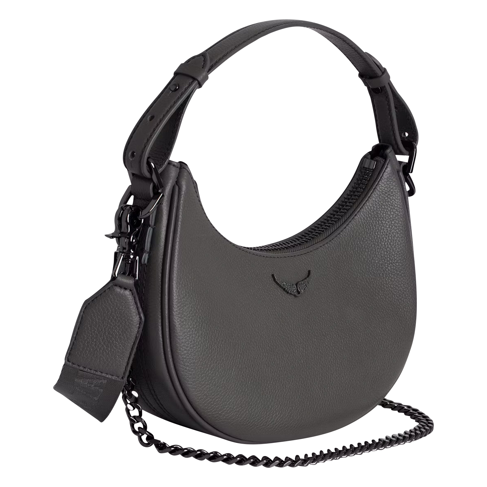 MOONROCK - Sac épaule en cuir| Gris