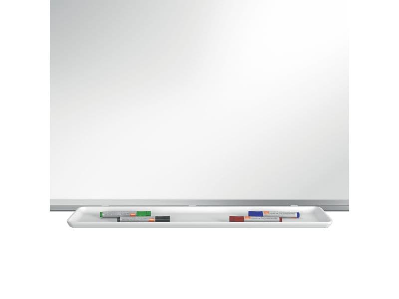 Nobo Premium Plus Whiteboard Stahl 90 x 180 cm, magnethafte Stahl Whiteboard im klassischen Format 90 x 180 cm mit magnetischer Oberfläche und Eckmontage