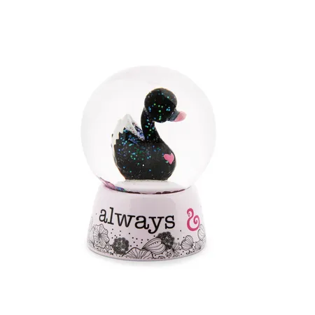 NICI Schüttelkugel Schwarzer Love Schwan 6,5 cm