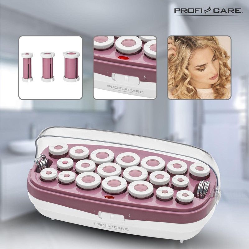 ProfiCare - PC-LW 3028 - Krultangset - Roze - 20 Krulspelden - 350 W