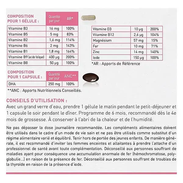 Granions Conceptio Gravidez 30 cápsulas e 30 cápsulas moles
