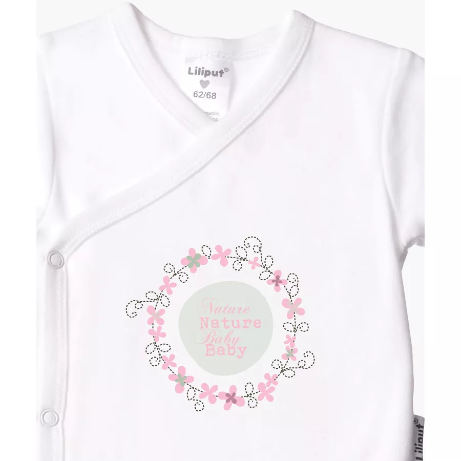 Liliput 2er-Pack Kurzarm-Wickelbody Nature Baby weißrosa