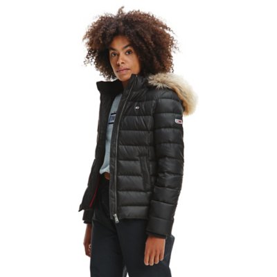 Doudoune femme Basic Hooded Down NOIR TOMMY HILFIGER