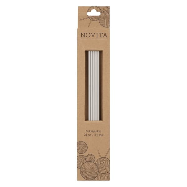 Strikkepinner Aluminium 20 cm 3.0 Novita