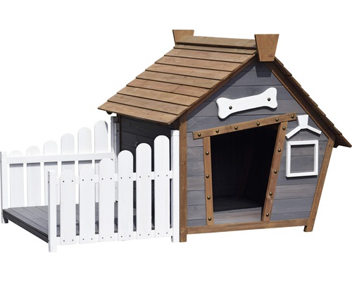 Hondenhok Veranda met terras 146,3x90x96 cm