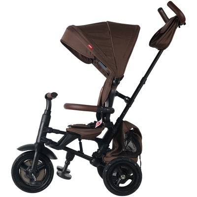 QPlay Rito Delux 6-i-1 Sammenleggbar Trehjulssykkel, Brun