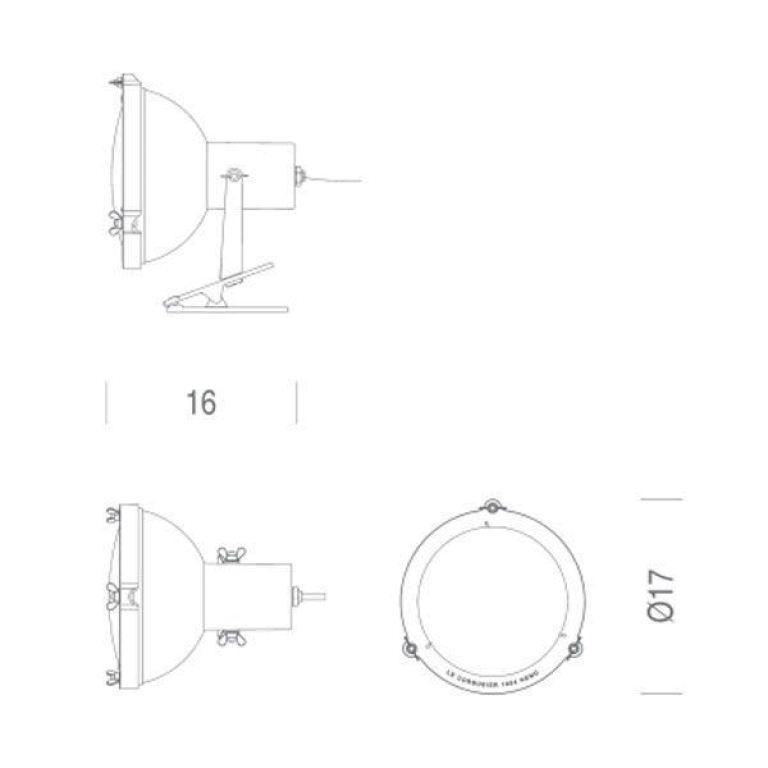 Nemo Projecteur 165 Clip/Pinza klemlamp nachtblauw