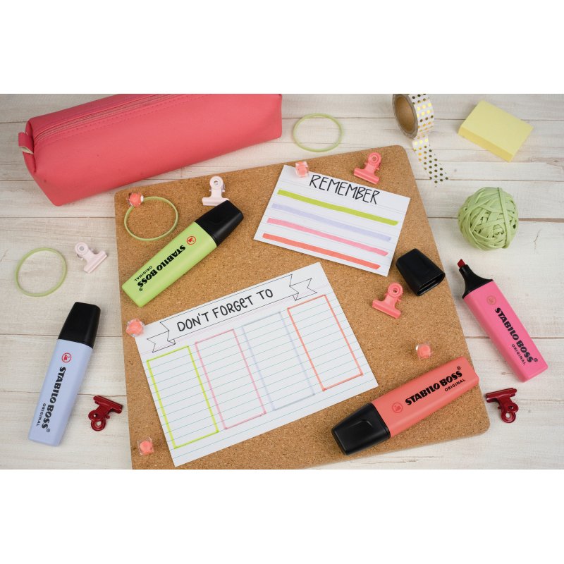 Surligneur Stabilo Boss couleurs pastel