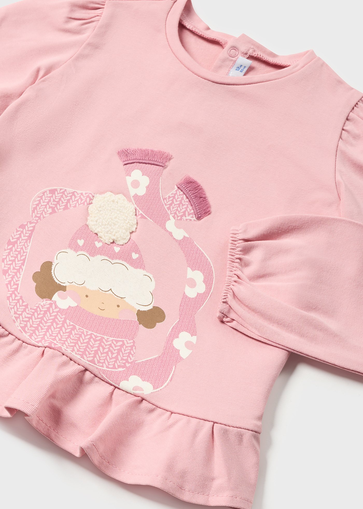 Camiseta infantil com babados Better Cotton