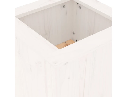 VIDAXL - Banc de jardin Banc avec jardinières blanc 184,5x39,5x56,5 cm bois massif p...