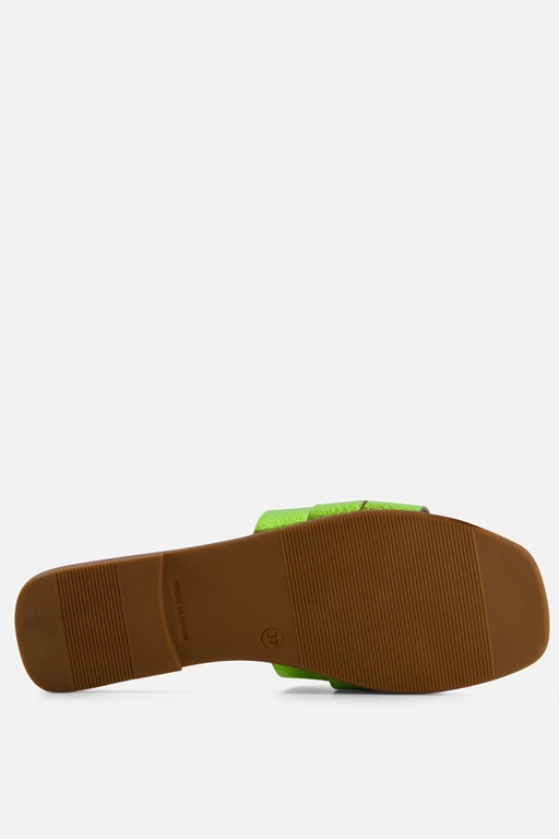 Oh My Sandals Amira Slippers groen Leer