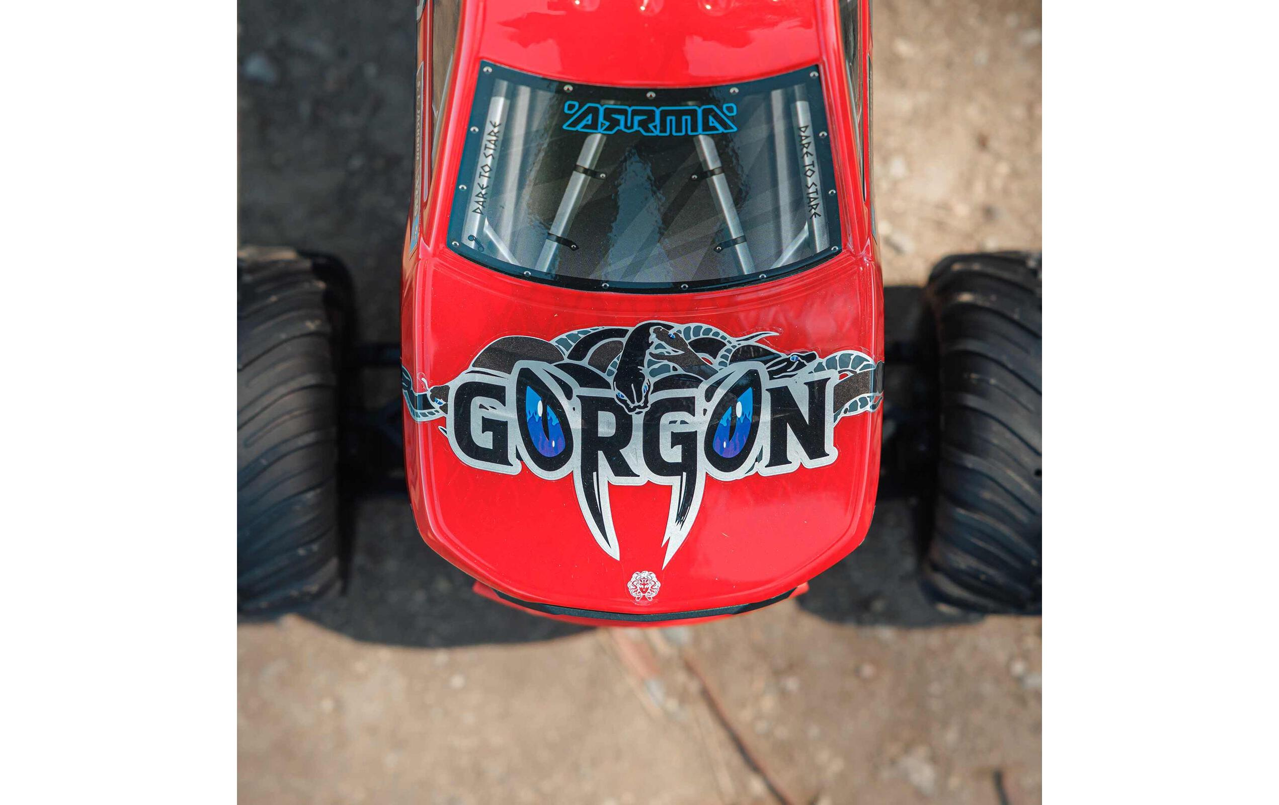 Monster Truck Gorgon MEGA 550 RWD Rot, RTR, 1:10<br>2WD Monstertruck mit Heckantrieb