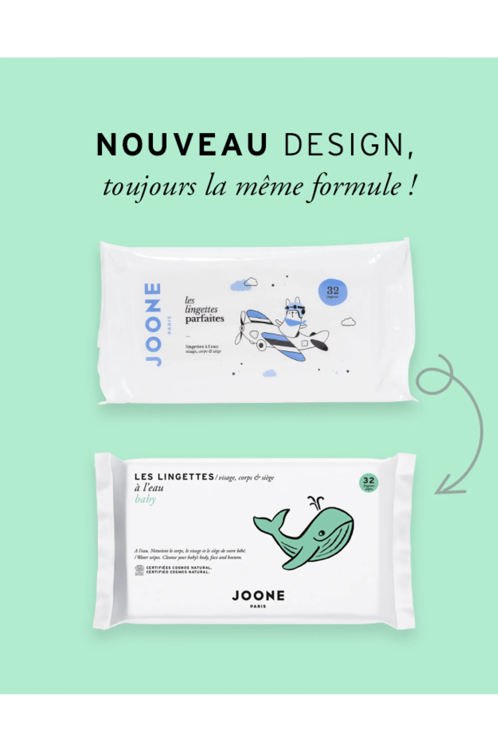 JOONE Lingettes bébé à l’eau Parfaites
