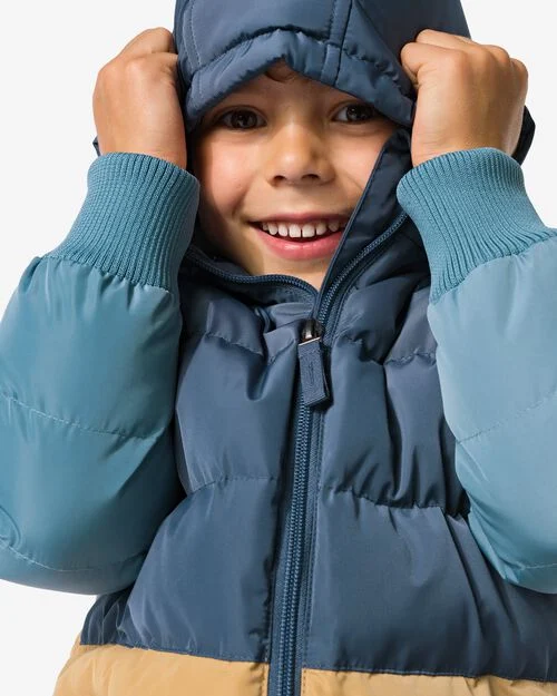 manteau matelassé bleu