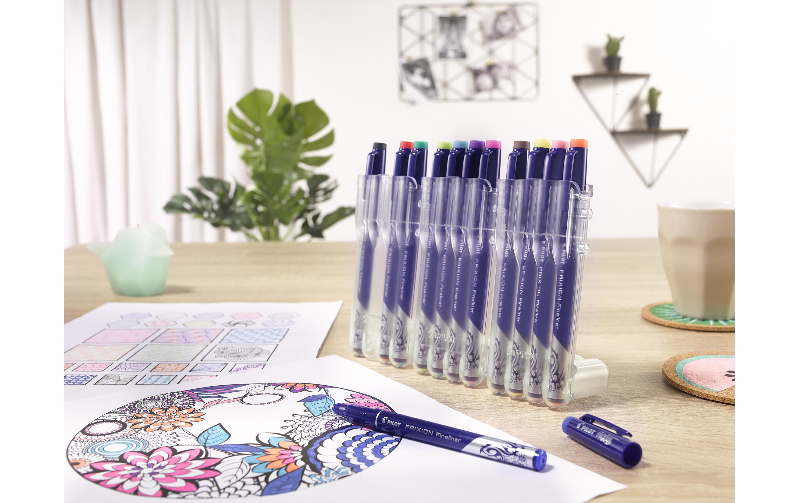 Fineliner FriXion Evolutive Set Feine Spitze, 8 FarbenFeinschreiber mit löschbarer Tinte