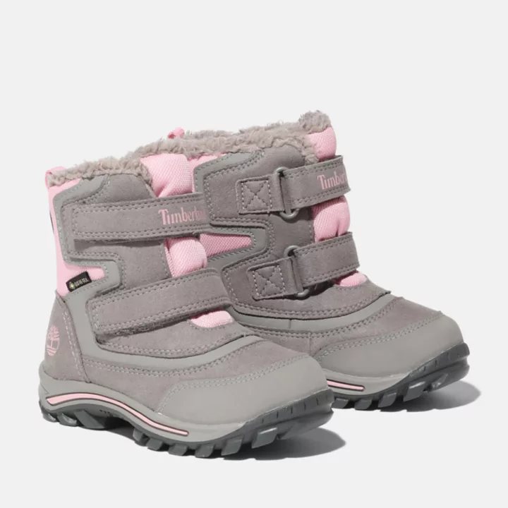 Bota de inverno impermeável Chillberg para criança pequena, na cor cinza.
