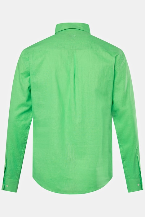 Leinenmixhemd, Langarm, Buttondown-Kragen, Modern Fit