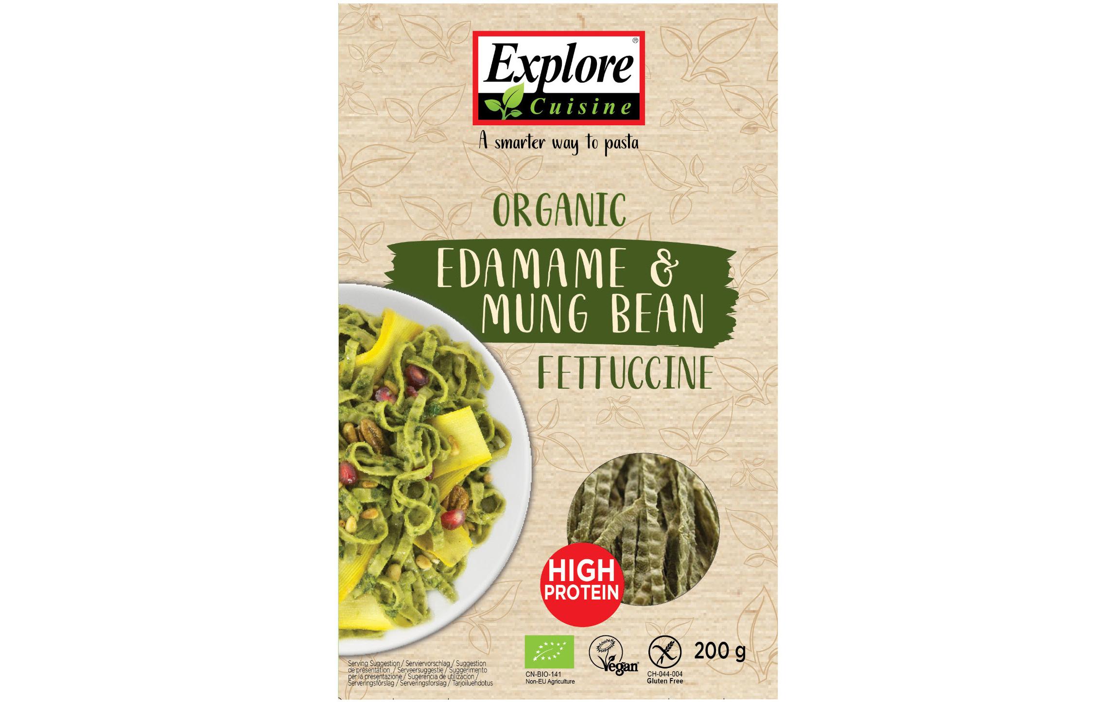 Teigwaren Bio Fettuccine Edamame und Mungobohne 200 gAromatische Pasta aus Edamame und Mungobohnen