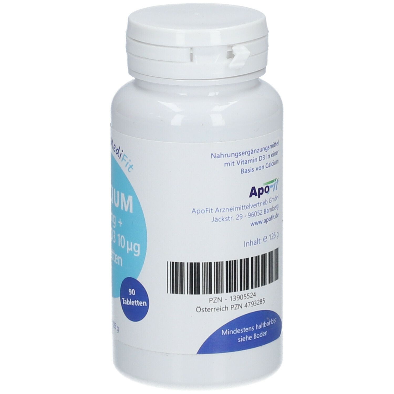 Calcium 500 mg + Vitamin D 10 µg Tabletten MediFit