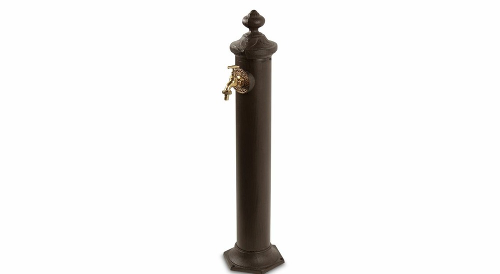 Fontaine de jardin métal marron 21x18.5x83cm