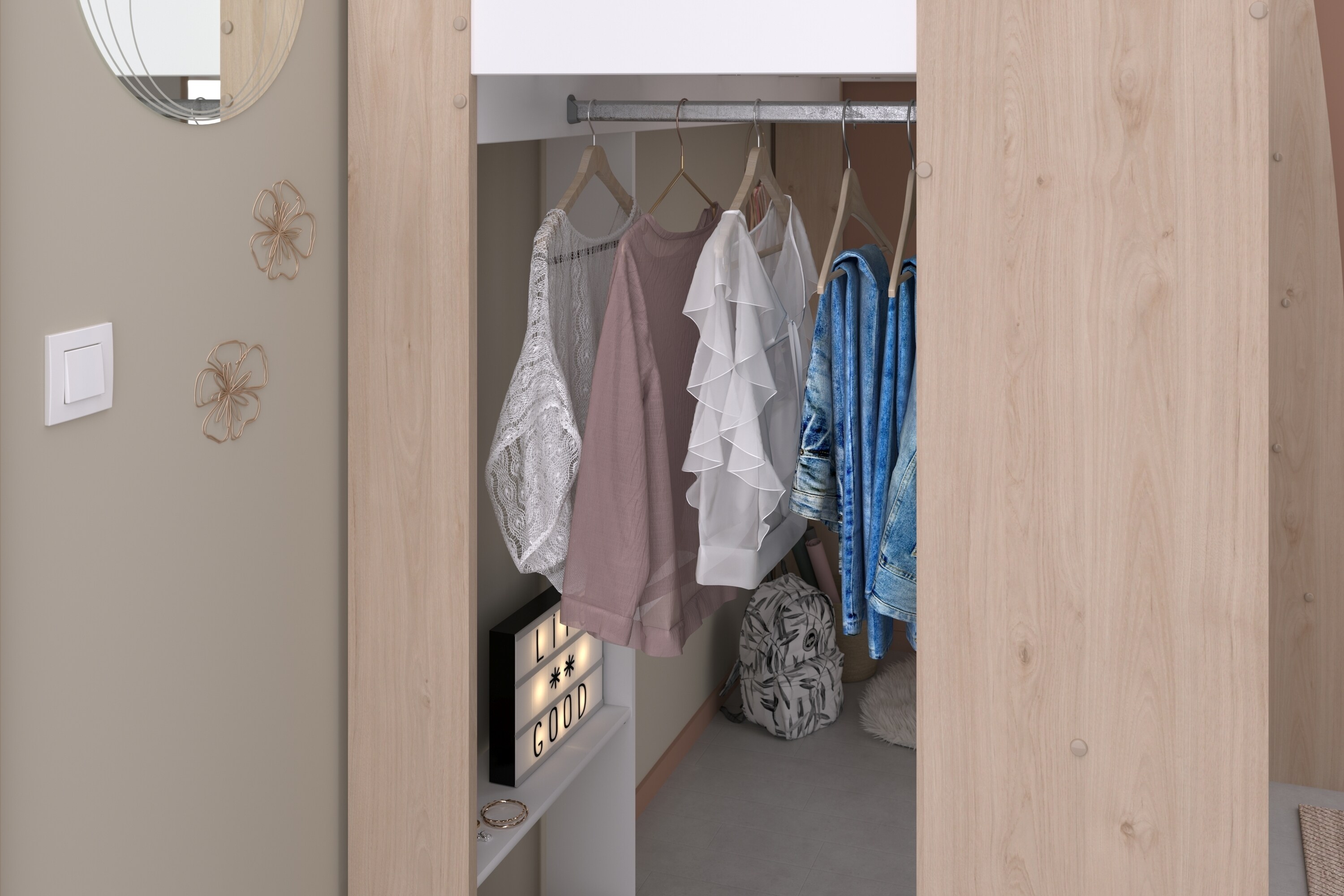 Parisot Hochbett Shelter 11 Eiche Jackson